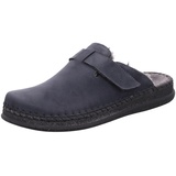 Herren Pantoffel Hausschuh Leder Warmfutter Alassio 6790 Größe 43 EU Farbe Blau