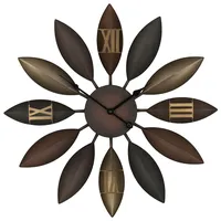 Beliani Wanduhr Braun
