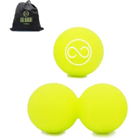 KALAHARI 4 wellness Kalahari Massagebälle, Duoball, Faszienball + eBook Faszientraining, Plantarfasziitis, Fußmassage 2 St