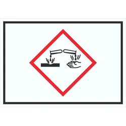 Schild Ätzende Wirkung Symbol Ätzwirkung A4 (210x297mm)