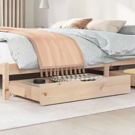vidaXL Bettschubladen Braun, Holz, Schlafzimmer, Betten, Bettkasten