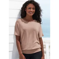 VIVANCE Kurzarmshirt Damen beige, schwarz Gr.40/42