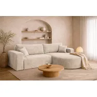 kaiser möbel Ecksofa Cordstoff Poso 2-Sitzer Beige
