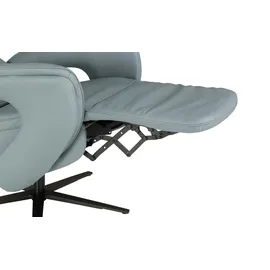 Hukla Relaxsessel Pierre Leder 75 x 115 x 87 cm Blau mit Relax-Funktion