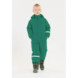 ZigZag Schneeoverall "Vally", Mädchen, Gr. 98, EURO-Größen, dunkelgrün, silberfarben, 100% Polyester, lang, ohne Ausschnitt, Overalls, mit wasser- und winddichter TPU-Membran