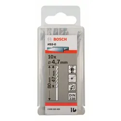 Metallbohrer HSS-G, DIN 338, 4,7 x 47 x 80 mm, 10er-Pack