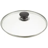 BALLARINI 334F02.24 Glasdeckel Edelstahlrand und Knauf 24 cm, schwarz/durchsichtig, 6 x 24,6 x 24,6 cm