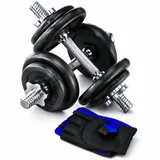 Germany B.e.s.t 20kg Hantelset Kurzhanteln Set mit Gusseisen Hantelscheiben & Sporthandschuhen – Verstellbare Dumbbells für Krafttraining, Fitness, Bodybuilding & Home Gym
