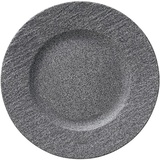 Villeroy & Boch - Manufacture Rock Granit Frühstücksteller, 22 cm, Premium Porzellan, spülmaschinen-, mikrowellengeeignet, Grau