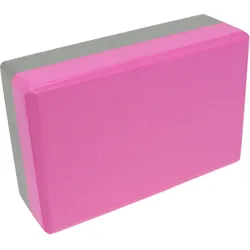 YOGA BLOCK PINK/GRAU 22 CM X 15 CM X 7 CM DEUSER® EINHEITSGRÖSSE