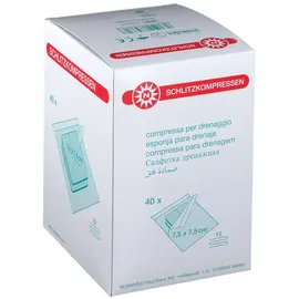 NOBAMED SCHLITZKOMPRESSE AUS MULL 7.5x7.5cm 12fach steril 40x2 st
