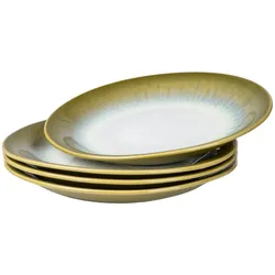 Gipfelstück Teller-Set, Steinzeug Flussufer