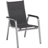 Kettler Basic Plus Stapelsessel 69,5 x 65,5 x 99 cm padded silber/anthrazit 0301202-9000