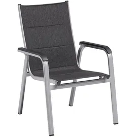Kettler Basic Plus Stapelsessel 69,5 x 65,5 x 99 cm padded silber/anthrazit 0301202-9000