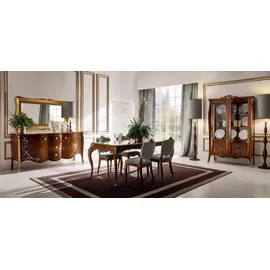 aea Tisch Echtes Holz Klassische Barock Antik Stil Esstisch Tische Echtes Holz Neu - Braun