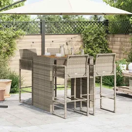 vidaXL Gartenbar Set 5-tlg. Grau