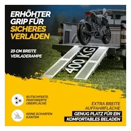 monzana Auffahrrampe 2er-Set 400kg klappbar