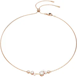 Collier SWAROVSKI "Schmuck Geschenk Constella Halskette, 5705626, 5729504", weiß (roségoldfarben, kristallweiß, weiß), Halsketten, Damen, Metall-Perlen, L: 48cm, Metall, Perlen, mit Swarovski Zirkonia (synth.) - mit Swarovski Perle
