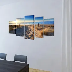 vidaXL Bilder Dekoration Set Strand 100 x 50 cm