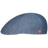 Mayser Paddy Leinen Flatcap Schirmmütze Schiebermütze Herren - Made in The EU mit Schirm, Futter Sommer Frühling-Sommer - 59 cm blau - 59