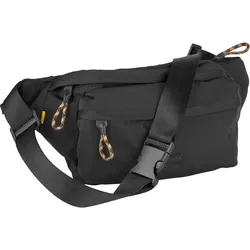 Bauchtasche CAMEL ACTIVE "Terra", Damen, Gr. B/H/T: 32cm x 15cm x 8cm, schwarz, Polyester, Taschen, aus recyceltem Nylon und voluminös aufgesetzten Taschen