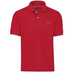 Poloshirt TRIGEMA "TRIGEMA Poloshirt DELUXE Piqué", Kinder, Gr. 140, braun (kirsch), 100% Baumwolle, Basic, Kurzarm, Shirts
