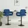 vidaXL Barhocker 2 Stk. drehbar Blau