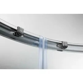 Swiss Aqua Technologies SAT Project Viertelkreisdusche mit Schiebetür 90 x 185 cm schwarz transparent SATBKMUS90CRCH