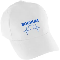 multifanshop Baseballcap - Bochum - Herzschlag - Druck blau - Mütze