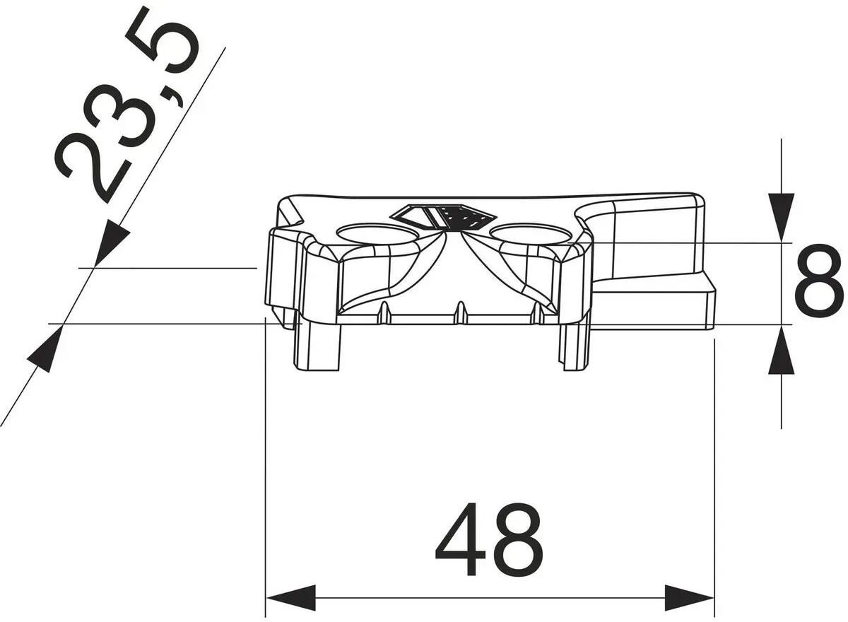 MM Hebeteil PVC 12/20-13, KBE/KÖMMERLING/TROCAL, links, silber (359295)