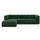 kaiser möbel Ecksofa Velours L-Form 318 cm Grün