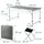 Relaxdays Campingtisch mit 4 Hockern Schwarz/Silber