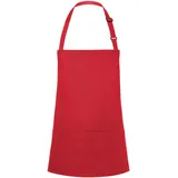 KARLOWSKY Kochschürze, Kurze Latzschürze Basic mit Schnalle und Tasche (One Size)