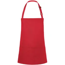 KARLOWSKY Kochschürze, Kurze Latzschürze Basic mit Schnalle und Tasche (One Size)