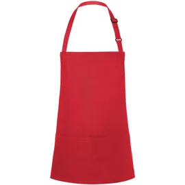 KARLOWSKY Kochschürze, Kurze Latzschürze Basic mit Schnalle und Tasche (One Size)