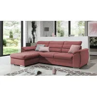 Ecksofa Schlafsofa Sofa PASCARA XS in Stoff Esito Altrosa Ottomane Links