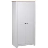 vidaXL Panama-Kiefer Massiv Kleiderschrank 80x50x171,5 cm Weiß