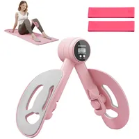 Flintronic Oberschenkeltrainer, 360° Drehbarer Beckenbodentrainer, Beckenbodentrainer mit Zählfunktion, Oberschenkeltrainer Set mit Widerstandsgummi, Trainingsgerät für Zuhause Gym Yoga