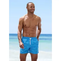 BENCH Badehose türkis-bedruckt Blau XL