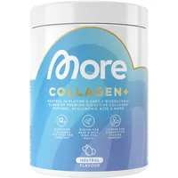 MORE Nutrition MORE Collagen+, 300 g, Neutral, mit Kollagenhydrolysat, Hyaluronsäure, Vitaminen, Mineralstoffen und Glycin, made in Germany