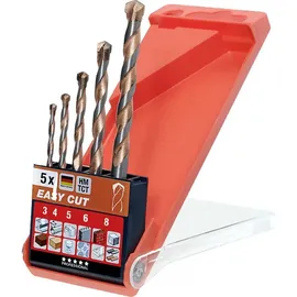 KWB 048300 HSS Mehrzweckbohrer 5teilig 3 mm, 4 mm, 5 mm, 6 mm, 8mm Schnellspannbohrfutter, Zahnkranz
