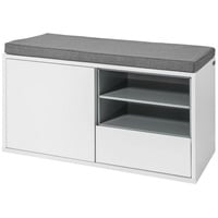 SoBuy Sitzbank mit Sitzkissen,Schuhschrank,Garderobenbank,FSR37-W