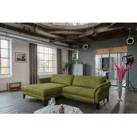 KAWOLA Sofa MALTA Ecksofa Stoff moosgrün Recamiere links -