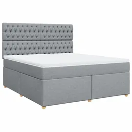 vidaXL Boxspringbett 180 x 200 cm Hellgrau