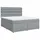 vidaXL Boxspringbett 180 x 200 cm Hellgrau