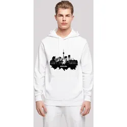 Kapuzenpullover F4NT4STIC "Cities Collection - Berlin skyline", Herren, Gr. XXL, weiß, Obermaterial: 50% Baumwolle, 50% Polyester, casual, relaxed fit, Langarm, Pullover, Print