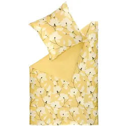 SCHÖNER WOHNEN-Kollektion Bettwäsche Fleur 155 x 220 cm Satin Gelb