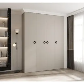 abiks möbel Drehtürenschrank COMO 190 x 245,5 x 40 cm Schwarz