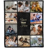 Kuscheldecke Mit Foto Bedrucken, Personalisierte Flauschig Selbst Gestalten Fotodecke Mit Eigenem Foto und Text Super Weich Flanell Fotodruck Geschenk Für Familie Geburtstag Weihnachten (150×200cm)