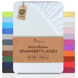 Mikrofaser 180 x 200 - 200 x 200 cm weiß